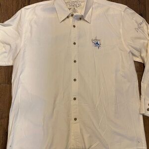 Guy Harvey auttographed beige  Men's Shirt XXL NWOT
